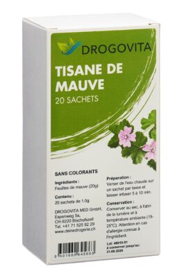 DROGOVITA tisane de mauve sach 20 pce
