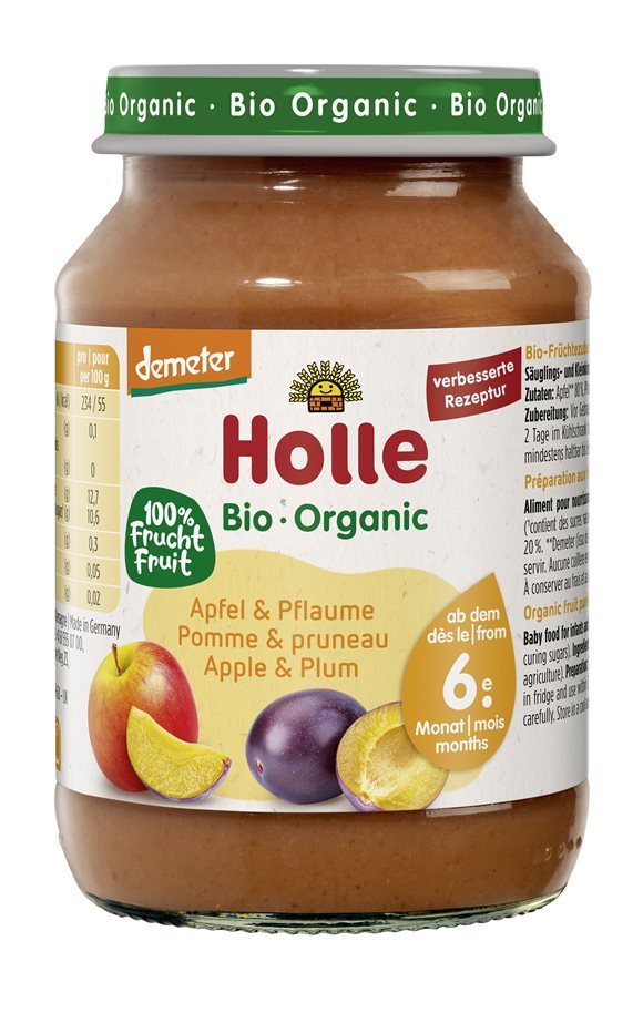 HOLLE pomme et pruneau verre 190 g