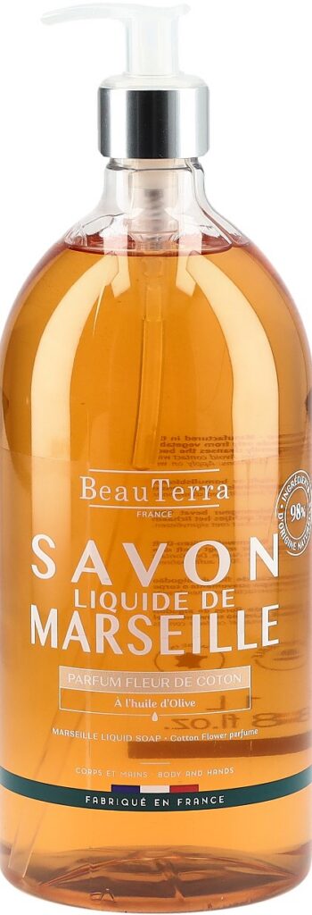BEAUTERRA savon Marseille liq fleur coton 1000 ml
