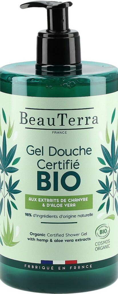 BEAUTERRA gel douche chanvre aloé vera bio 750 ml