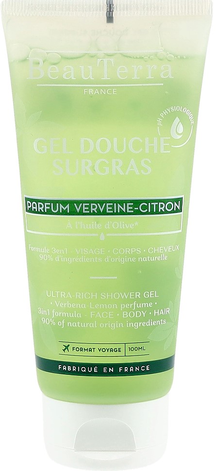 BEAUTERRA gel douche surgras ver cit tb 100 ml