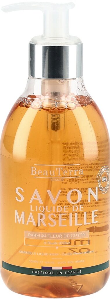 BEAUTERRA savon Marseille liq fleur coton 300 ml