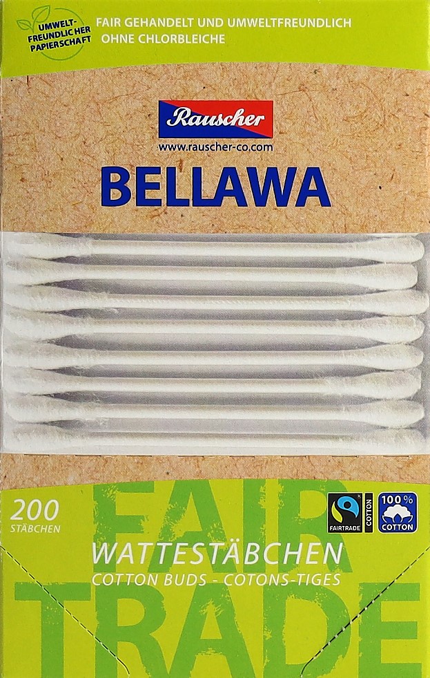 BELLAWA Fairtrade coton-tiges box 200 pce