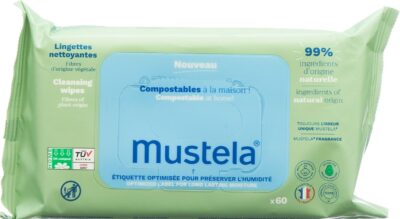 MUSTELA lingettes peau normal compostables 60 pce