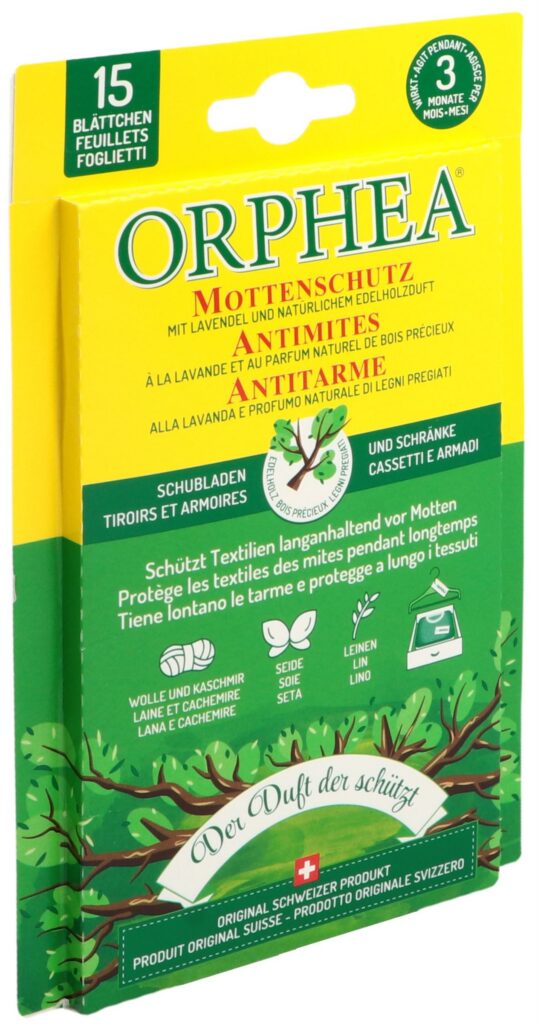 ORPHEA feuilles antimite bois précieux 15 pce