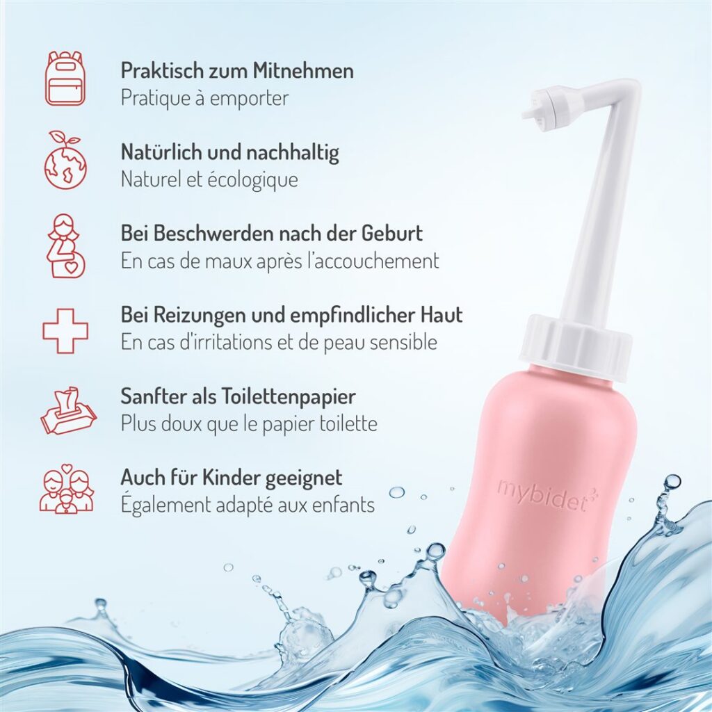 MYBIDET douchette anale et intime 300ml rosé clair