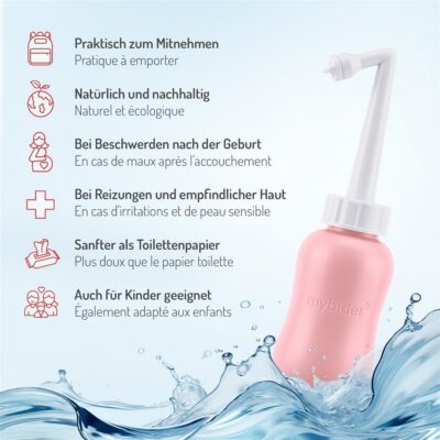 MYBIDET douchette anale et intime 300ml rosé clair