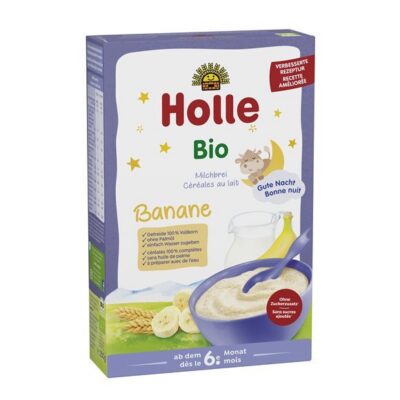 HOLLE bouillie céréales lait banane bio (nv) 250 g