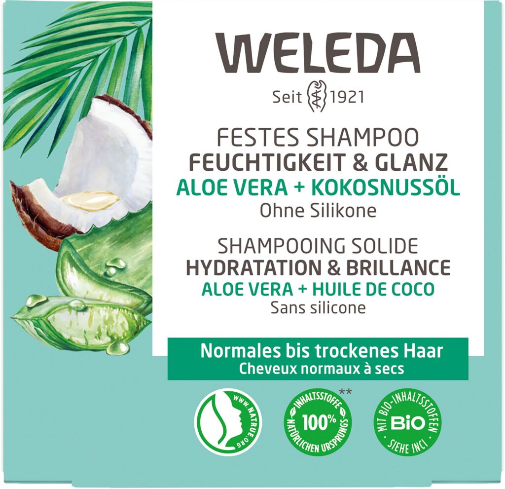 WELEDA shampoo solide hydratation&brillance 50 g