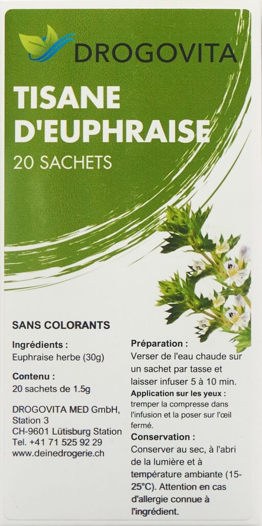 DROGOVITA tisane d'euphraise sach 20 pce