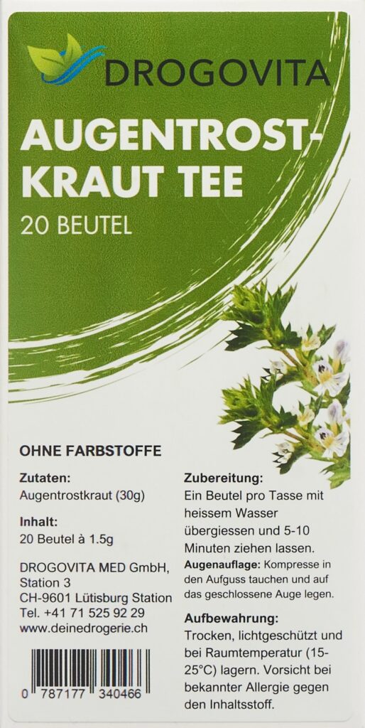 DROGOVITA tisane d'euphraise sach 20 pce