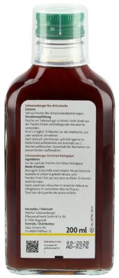 SCHOENENBERGER Artichaut suc plant fraî bio 200 ml