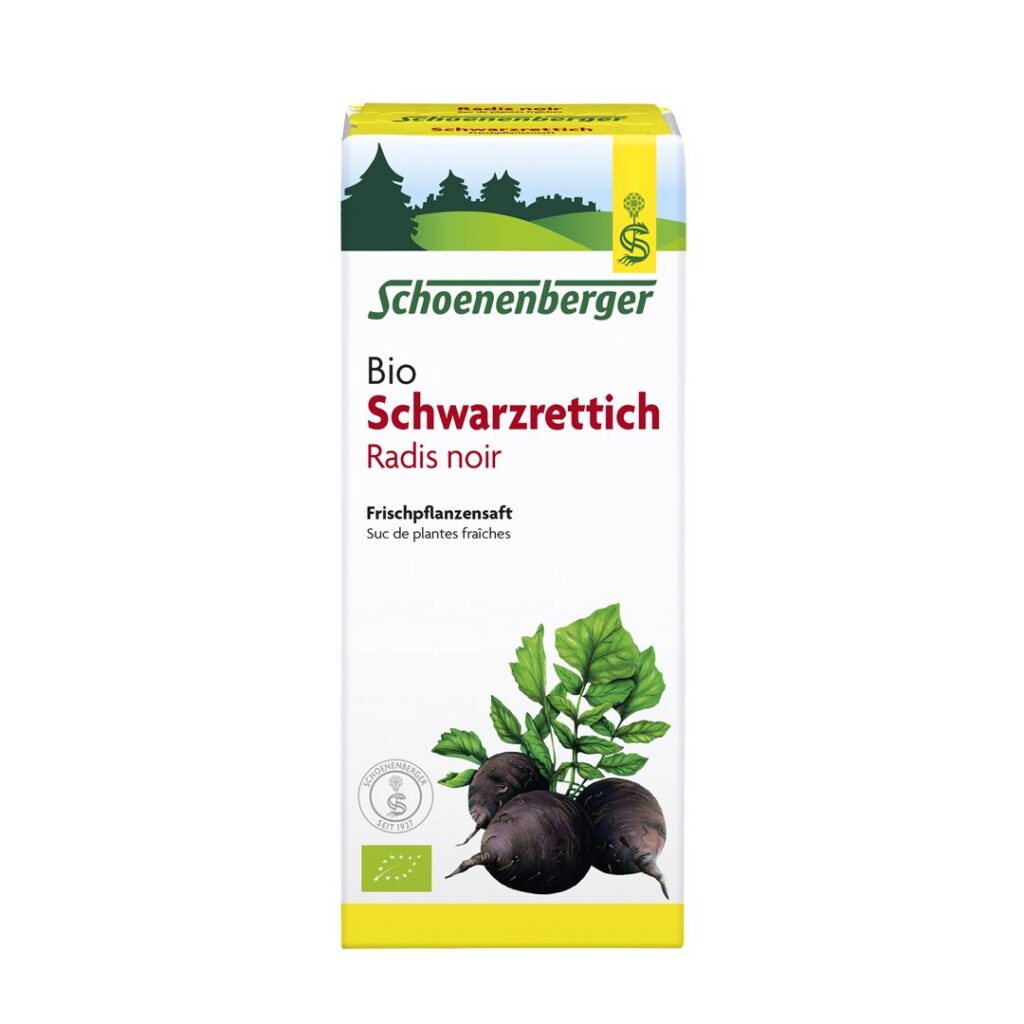 SCHOENENBERGER Rad noir suc plant fraî bio 200 ml