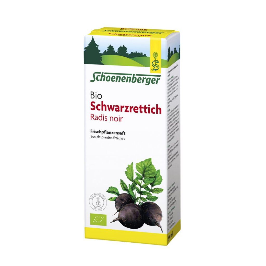 SCHOENENBERGER Rad noir suc plant fraî bio 200 ml
