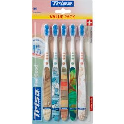 TRISA Feelgood brosse à dents medium 5 pce