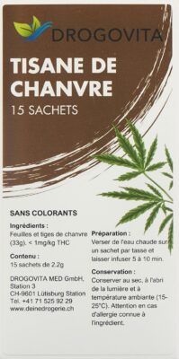 DROGOVITA thé au chanvre sachet filtre 15 pce
