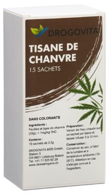 DROGOVITA thé au chanvre sachet filtre 15 pce