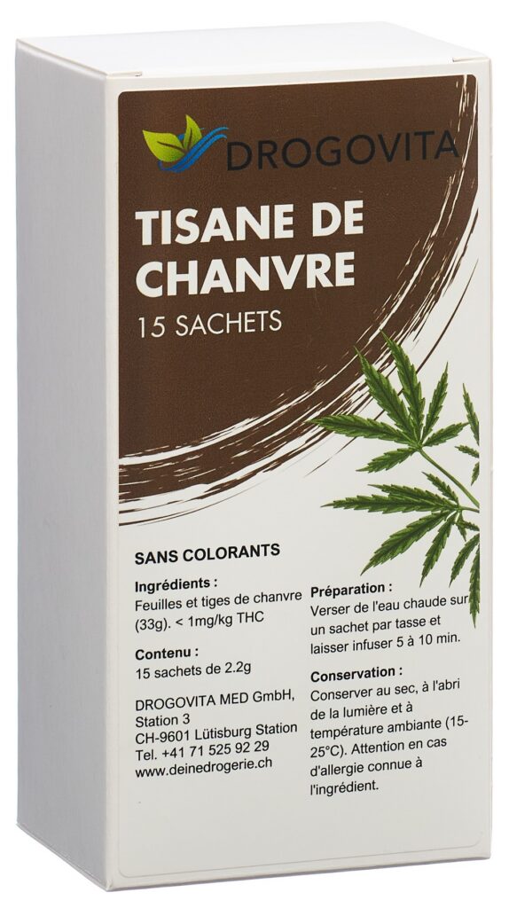 DROGOVITA thé au chanvre sachet filtre 15 pce