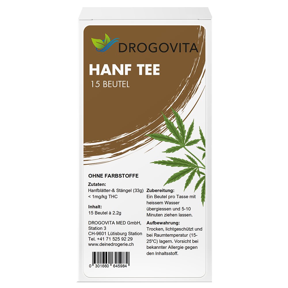 DROGOVITA thé au chanvre sachet filtre 15 pce