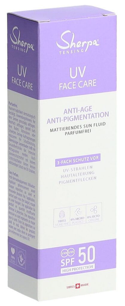 SHERPA TENSING sun fluid SPF50 anti-aging 50 ml