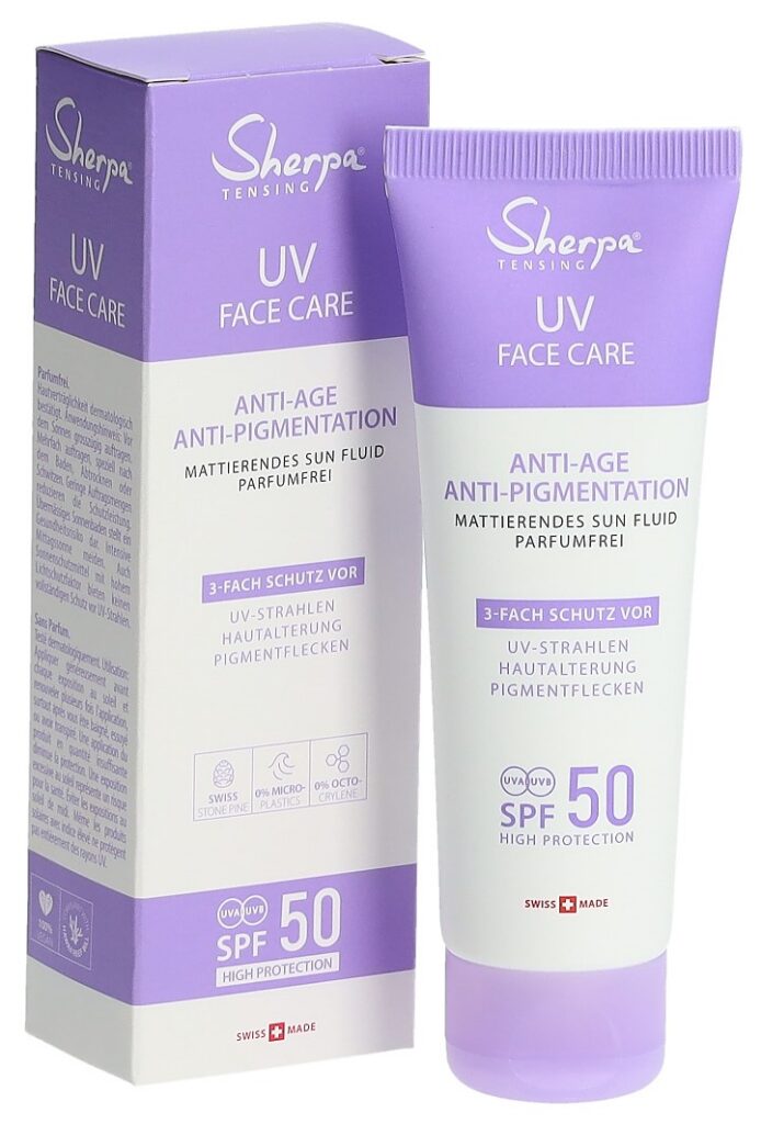 SHERPA TENSING sun fluid SPF50 anti-aging 50 ml