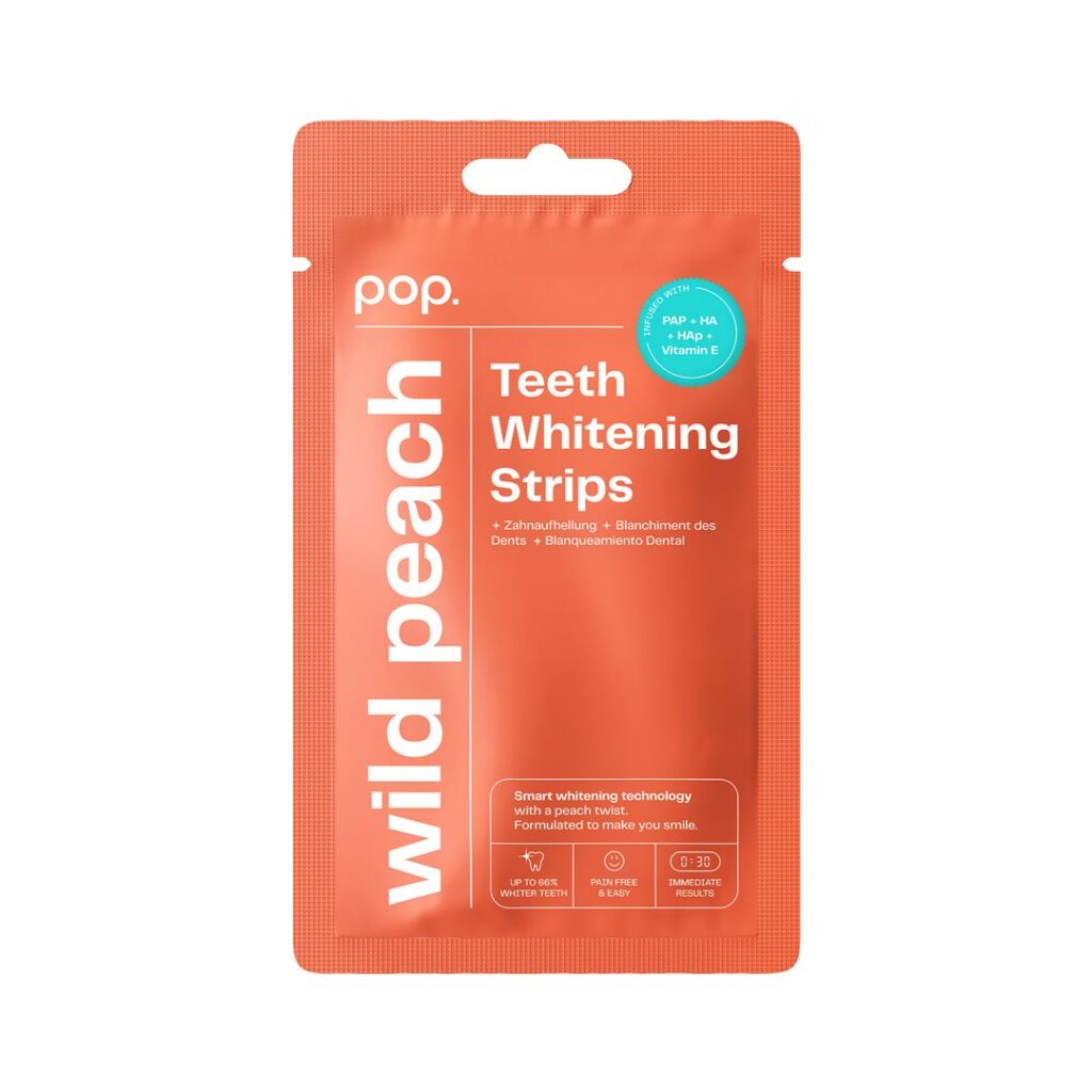 SMILEPEN Pop Teeth Whit Strips Wi Peach 7 x 2 pce
