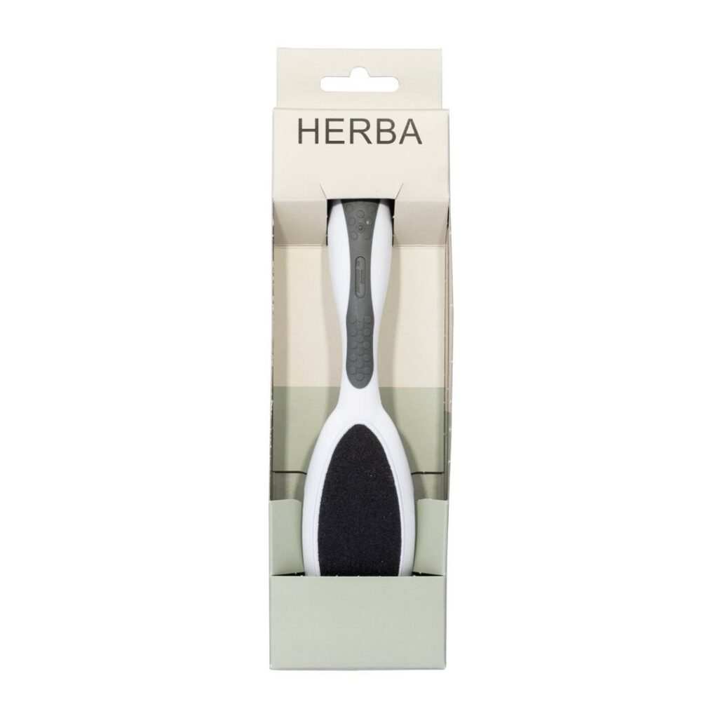 HERBA Doppelfussfeile grob fein Softtouch grau