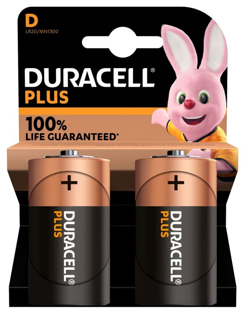 DURACELL pile plus D / LR20 2 pce