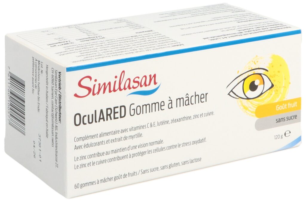 SIMILASAN OculARED gomme à mâcher fruit 60 pce