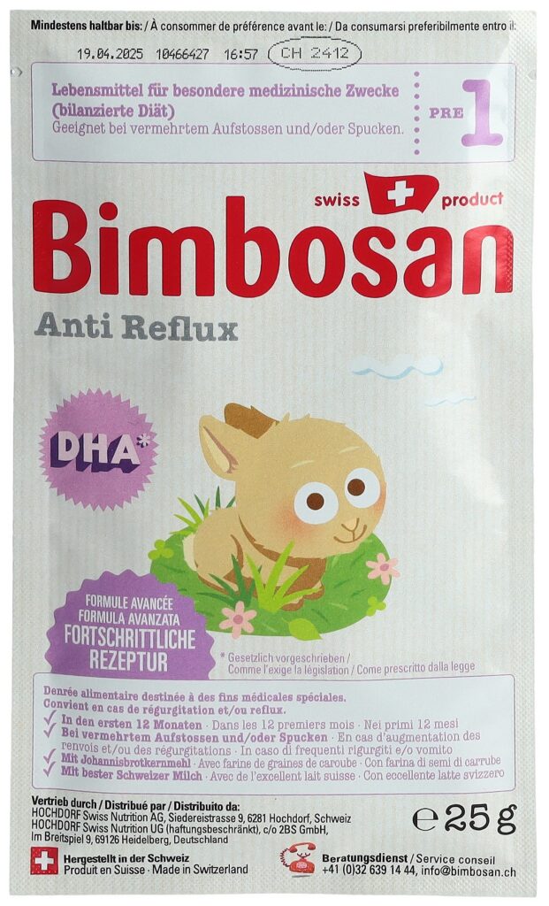 BIMBOSAN Anti Reflux portions de voyage 5 x 25 g