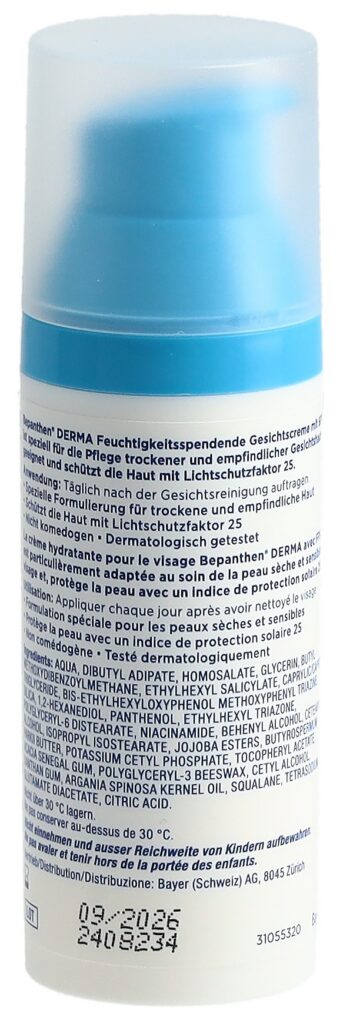 BEPANTHEN DERMA cr visage hydratante SPF25 50 ml