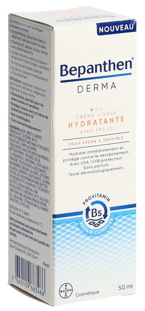 BEPANTHEN DERMA cr visage hydratante SPF25 50 ml