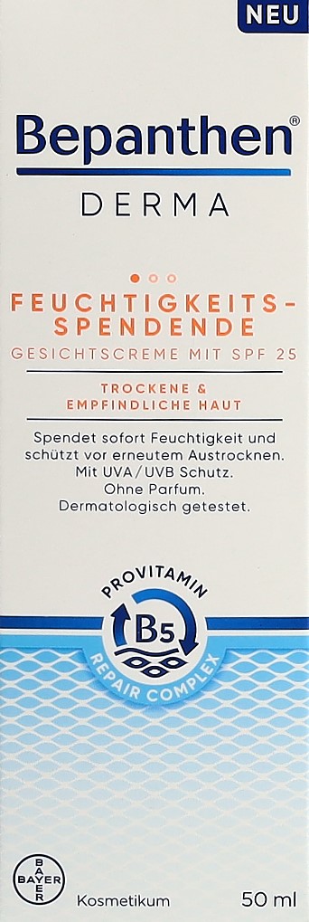 BEPANTHEN DERMA cr visage hydratante SPF25 50 ml