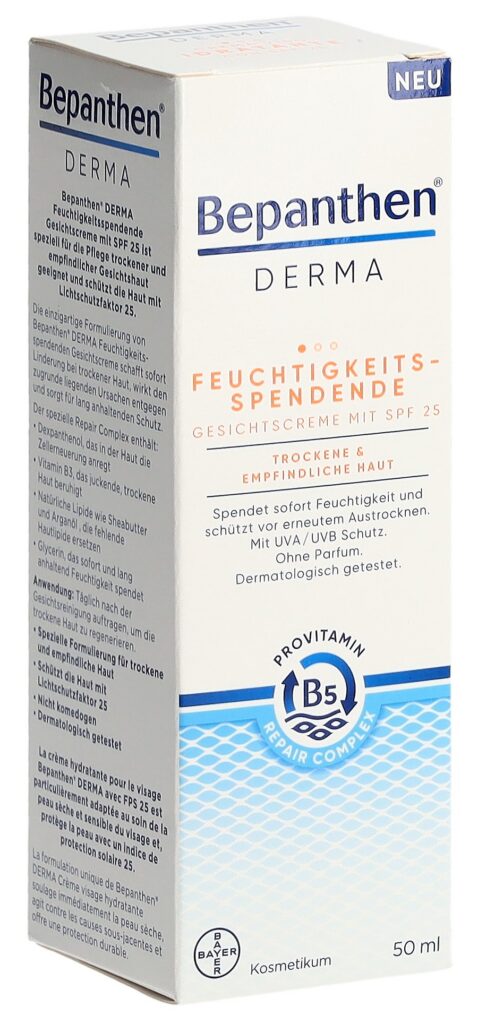 BEPANTHEN DERMA cr visage hydratante SPF25 50 ml