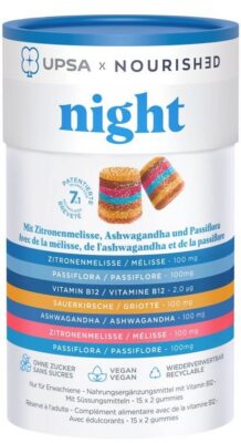 UPSA X NOURISHED Night gummies box 30 pce