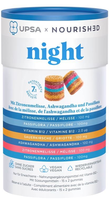 UPSA X NOURISHED Night gummies box 30 pce