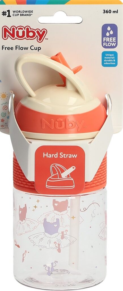 NUBY gobelet à paille TRITAN embout dur et poignée