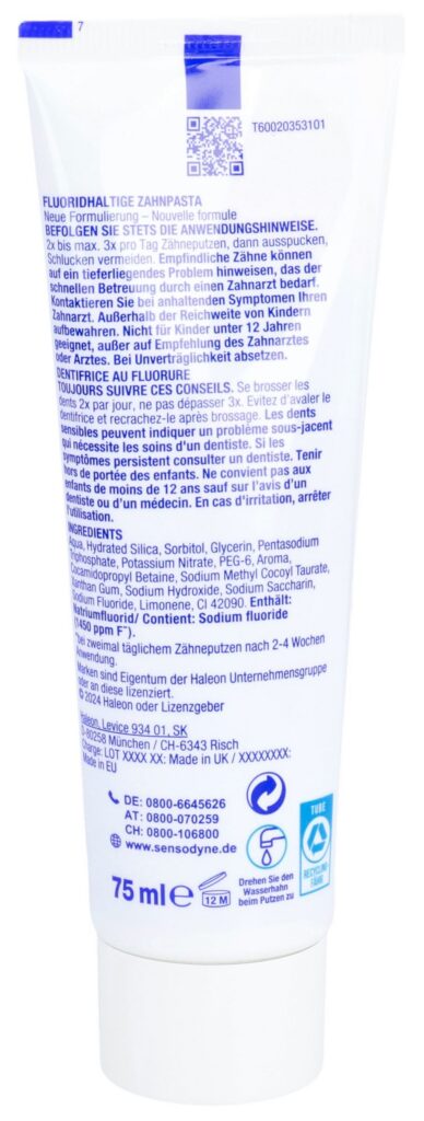 SENSODYNE MultiCare dentifrice tb 75 ml