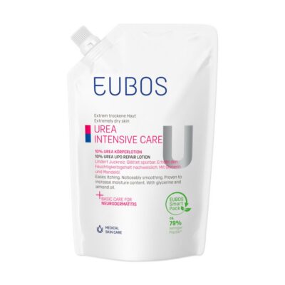 EUBOS Urea lotion corps 10 % refill sach 400 ml
