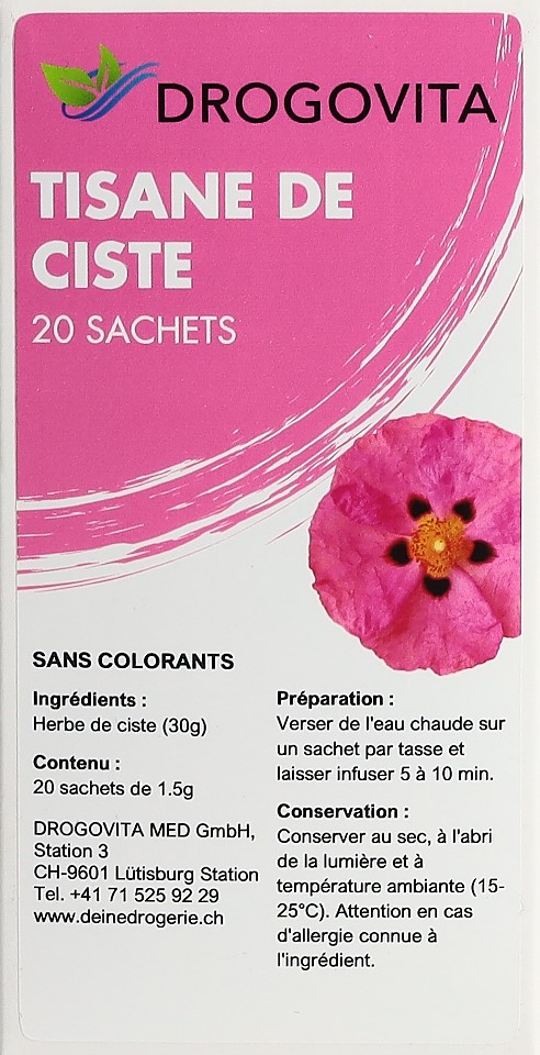 DROGOVITA tisane de ciste sach 20 pce