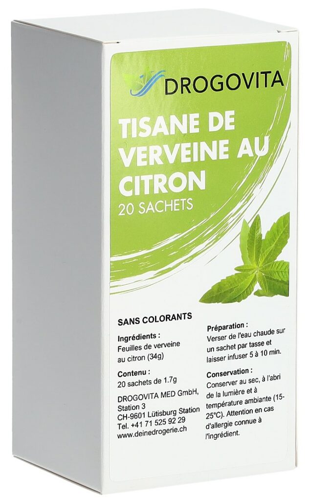DROGOVITA tisane de verveine au citron sach 20 pce