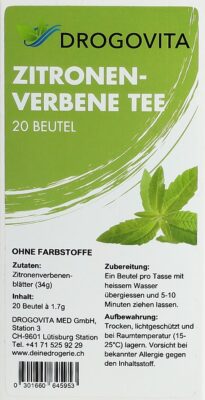 DROGOVITA tisane de verveine au citron sach 20 pce