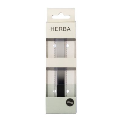 HERBA lime à ongles en verre 14cm avec etui noir