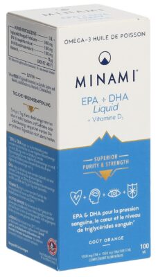 MINAMI EPA+DHA Liquid fl verre 100 ml