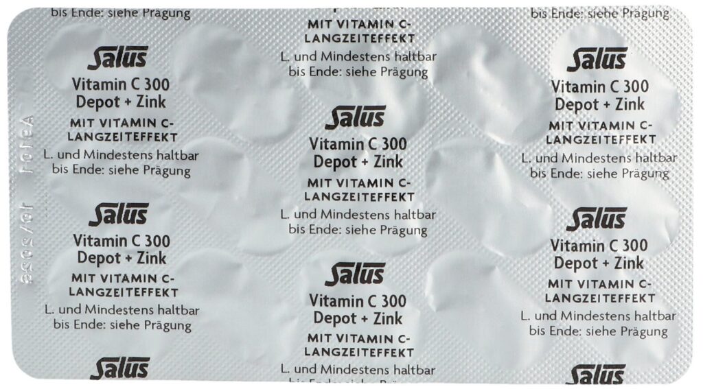 SALUS Vitamine C 300 dépôt + zinc cpr 30 pce