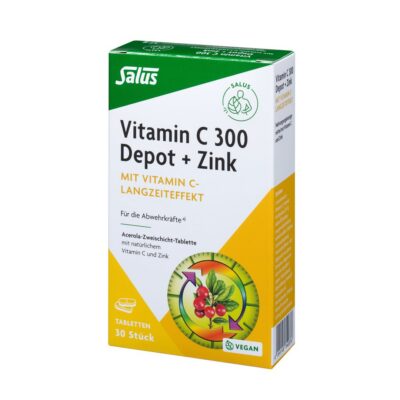 SALUS Vitamine C 300 dépôt + zinc cpr 30 pce
