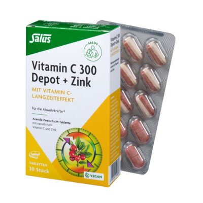 SALUS Vitamine C 300 dépôt + zinc cpr 30 pce