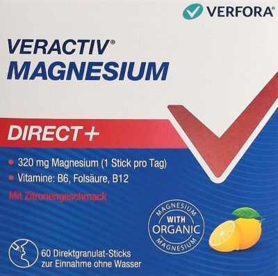 VERACTIV Magnesium Direct+ citron stick 60 pce
