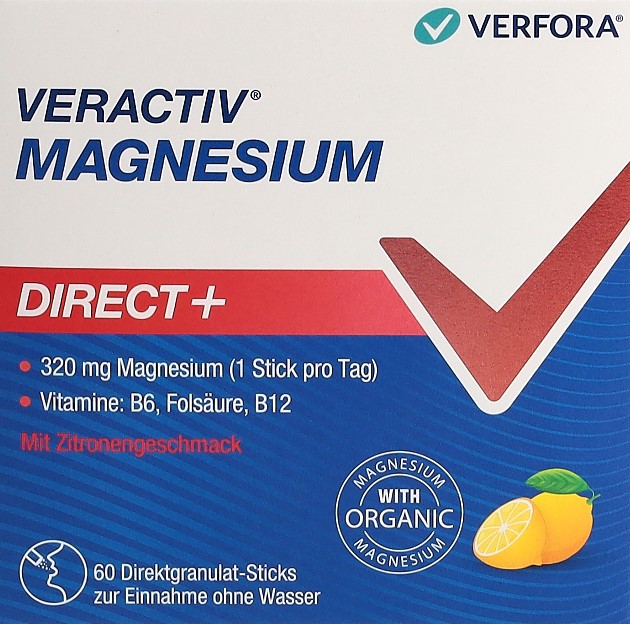 VERACTIV Magnesium Direct+ citron stick 60 pce