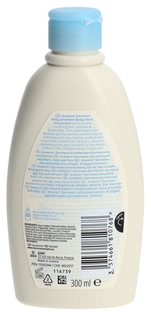 AVEENO Dermexa gel nettoyant émollient fl 300 ml